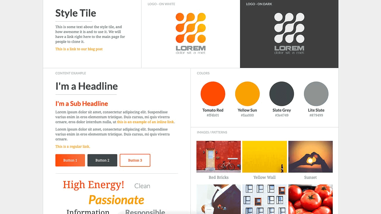 web design style tile