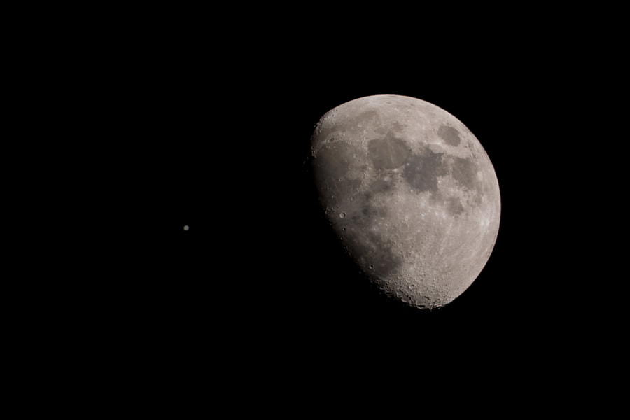 The Moon and Jupiter by John Visser on 500px.com
