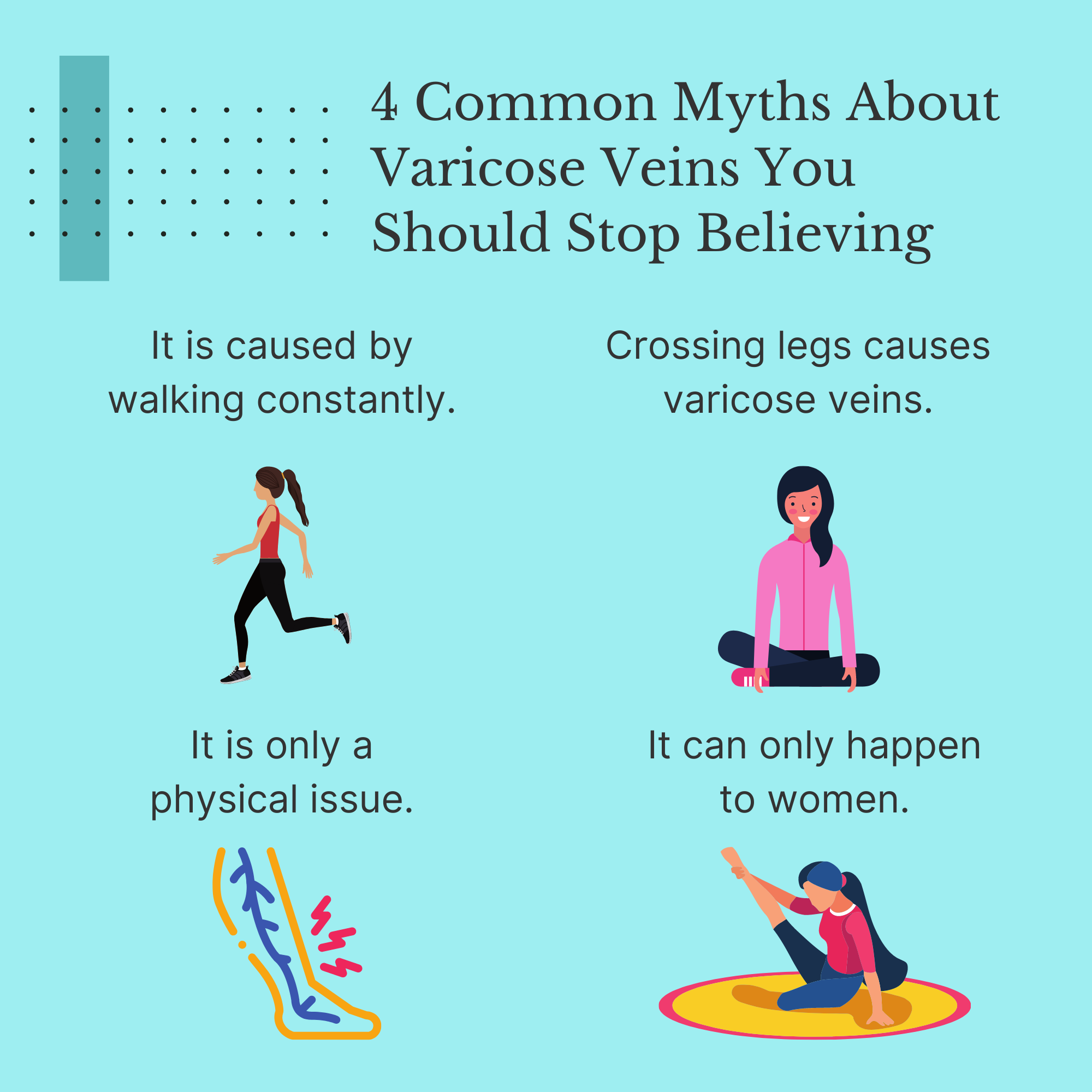 4 Common Myths About Varicose Veins You Should Stop Believing 100 Health