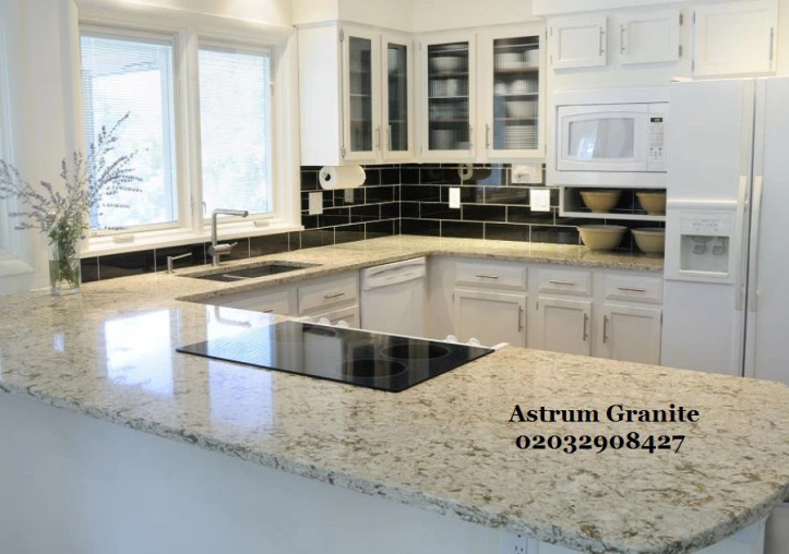 White Galaxy Quartz Kitchen Worktop 4