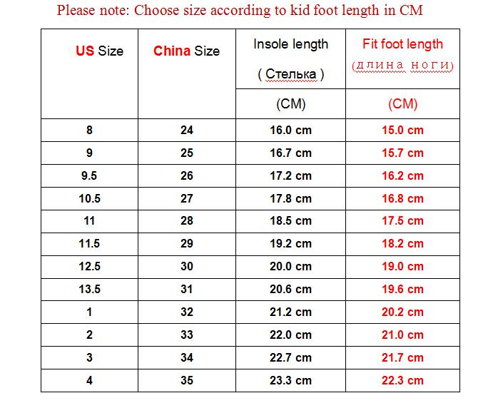 size table