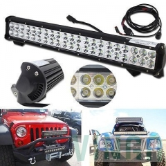 Beschreibung: Diese LED-Arbeitsleuchten dienen als mobile Flächenstrahler. Sie sind mit weiß leuchtenden Hochleistungs-LED bestückt, die ein helles Flächenlicht erzeugen. Die Spannungsversorgung erfolgt über 10 - 30 V DC Bordnetzspannung. Passt für ATV, Projekt Fahrzeuge, Jeep, SUV, Bagger, Radlader, LKW, Traktor usw. oder schwere Anlagen. Technische Daten: Betriebsspannung:10-30 V DC (Multi-Voltage-Technologie) Farbtemperatur:6500 K Leistung (W):126W Lichtstärke(Lumen): 12600lm Größe (mm):438 VINGO 126w LED Arbeitsscheinwerfer Reflektor weiß