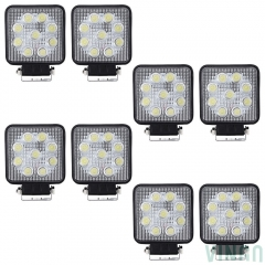 LED-Akku-Arbeitsleuchte Diese LED-Arbeitsleuchten dienen als mobile Flächenstrahler. Sie sind mit weiß leuchtenden Hochleistungs-LED bestückt, die ein helles Flächenlicht erzeugen. Die Spannungsversorgung erfolgt über 10 - 30 V DC Bordnetzspannung. Passt für ATV, Projekt Fahrzeuge, Jeep, SUV, Bagger, Radlader, LKW, Traktor usw. oder schwere Anlagen. Technische Daten: Betriebsspannung: 10-30 V DC (Multi-Voltage-Technologie) Farbtemperatur: 6500 K Leistung (W):27W Lichtstärke(Lumen):2430 lm Größ VINGO®8 Stück LED 27w Arbeitsscheinwerfer Weiß Alu