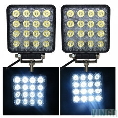 Diese LED-Arbeitsleuchten dienen als mobile Flächenstrahler. Sie sind mit weiß leuchtenden Hochleistungs-LED bestückt, die ein helles Flächenlicht erzeugen. Die Spannungsversorgung erfolgt über 10 - 30 V DC Bordnetzspannung. Passt für ATV, Projekt Fahrzeuge, Jeep, SUV, Bagger, Radlader, LKW, Traktor usw. oder schwere Anlagen. 2X 48W led arbeitsscheinwerfer, 4320LM, 10-30 V DC, 6500 K VINGO® 2X Arbeitsscheinwerfer LED 12v 48W Scheinwe