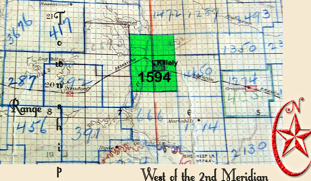  Killaly, KILLALY 	School District # 1594 map, 		Sec 	Tsp 21 	Rge 7 	W of the 2 Meridian ,	Killaly  Saskatchewan