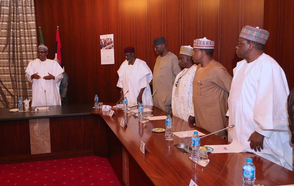 Defections: President Buhari meets with APC Senators and Governors