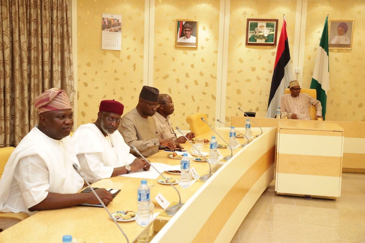 Defections: President Buhari meets with APC Senators and Governors