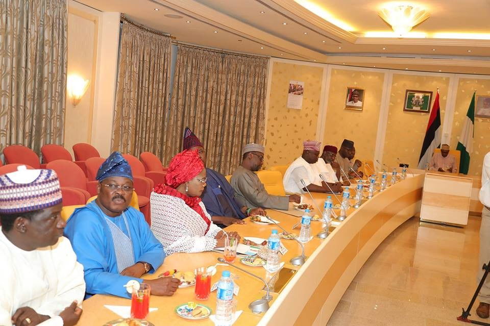 Defections: President Buhari meets with APC Senators and Governors