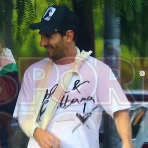  Injured Lionel Messi pictured wearing sling for the first time after breaking his arm (Photos)