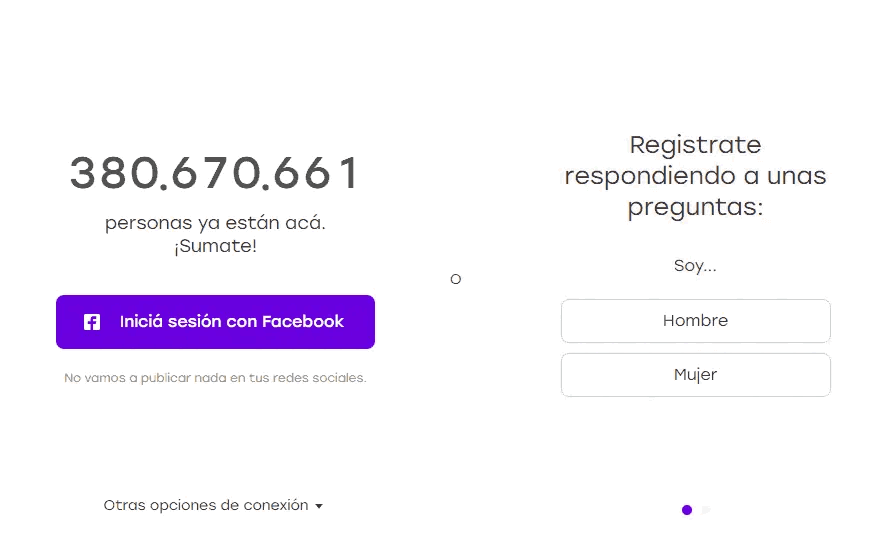 registrarse en badoo