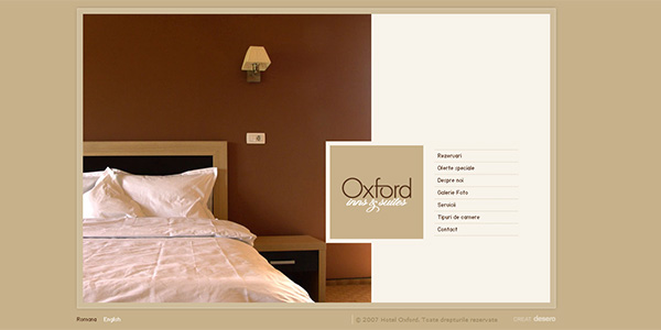 طراحی سایت هتل Oxford