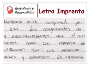 Grafología Letra Imprenta