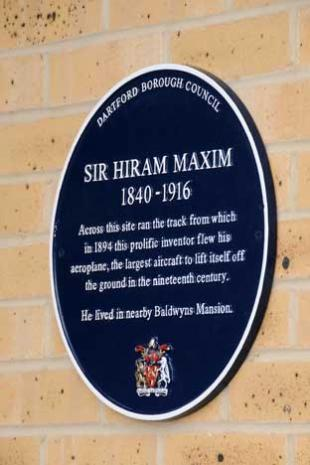 The plaque on display at Maypole Primary School in Dartford.