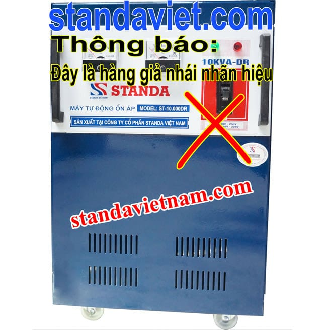 Ổn áp standa 10kva giả nhái này do Công ty Cổ phần Standa Việt Nam sản xuất phạm pháp