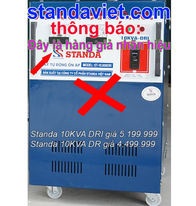 Bảng giá ổn áp standa 10kva giả nhái Xin hãy cảnh giác