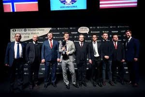 Carlsen ในพิธีมอบรางวัล