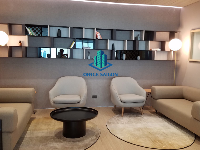 Nơi tiếp khách hoặc thư giản tại văn phòng chia sẻ tại Saigon Centre 2