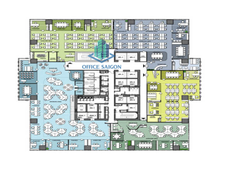 Bản vẽ văn phòng trọn gói tại tòa nhà Saigon Centre 2 Tower