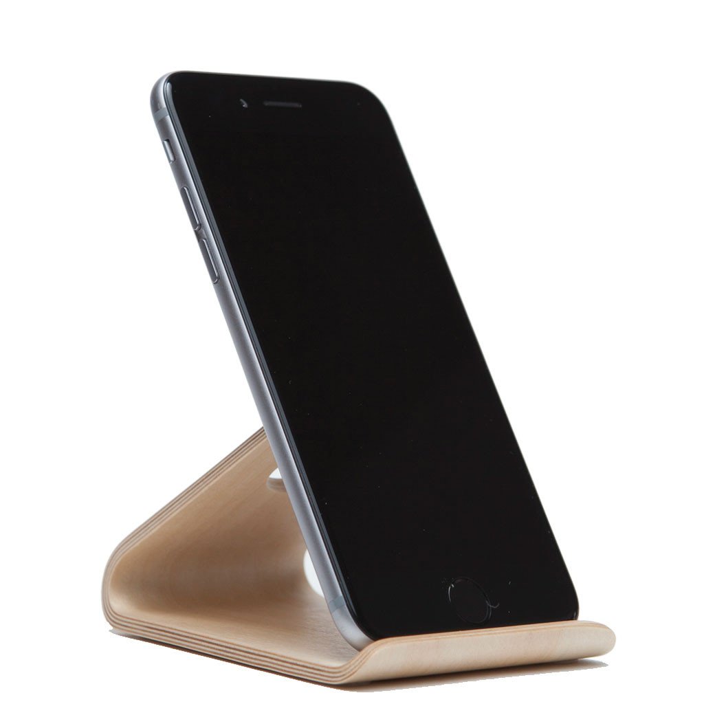 wooden phone stand