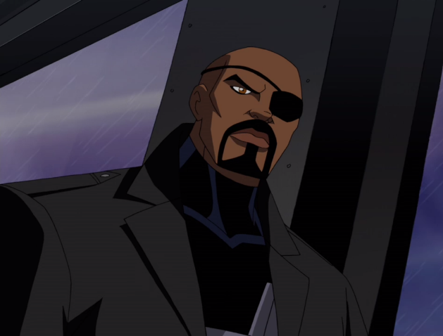 Resultado de imagen de nick fury cartoon