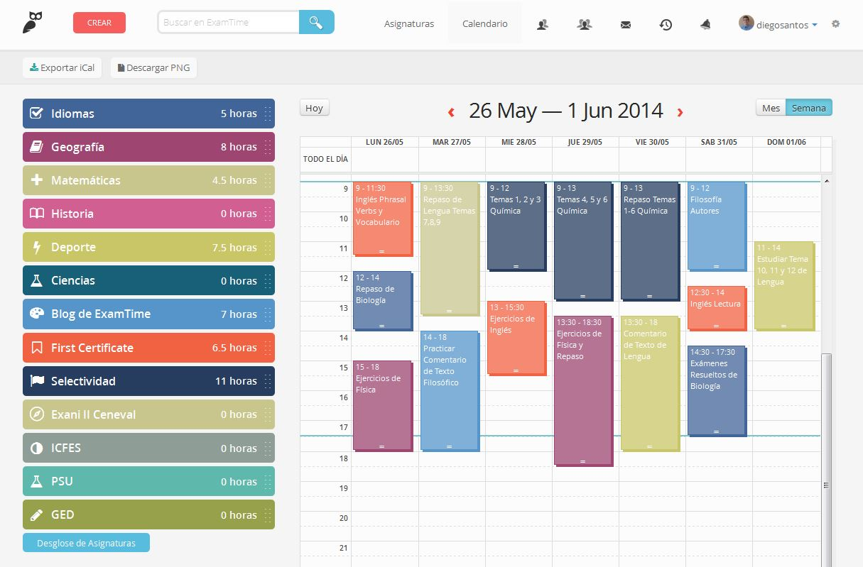 técnicas de estudio calendario de estudio mensual