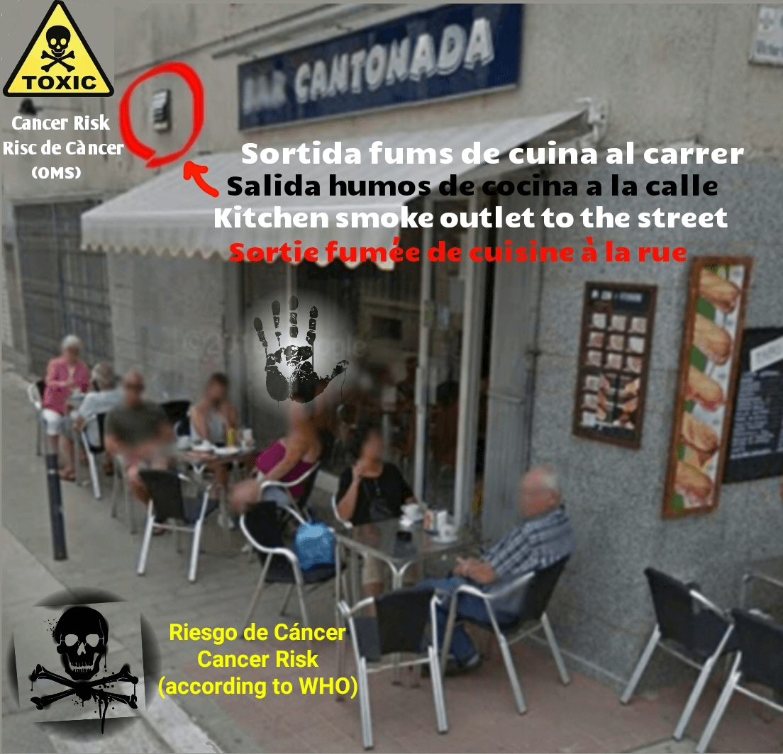 Bar cantonada estartit salida humos exit smoke