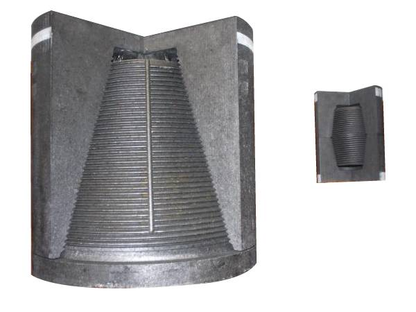 A assembly schematic diagram of graphite electrode nipple.