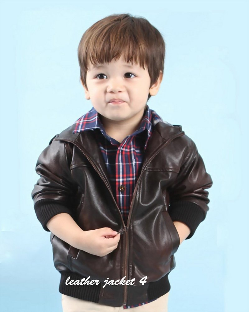 New Spring/ Fall Kids Children Faux Leather Jacket Boys Biker Outerwear PU  Coat | eBay