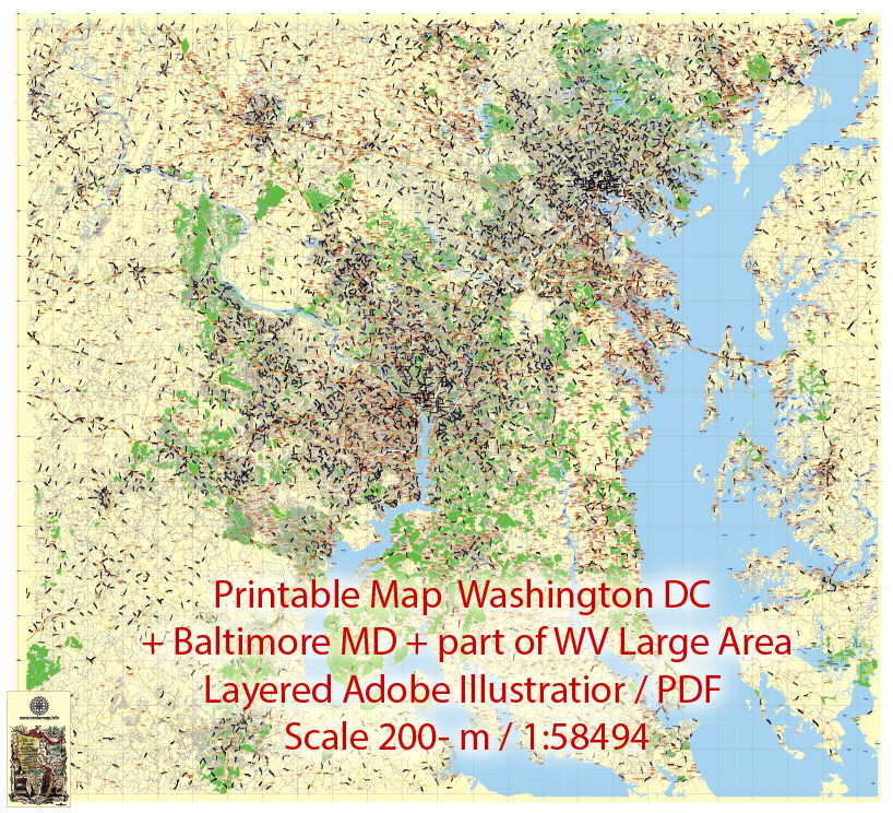 washington street map for printing