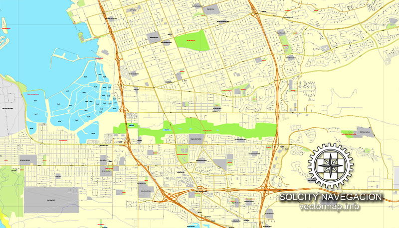 San Diego map for printing