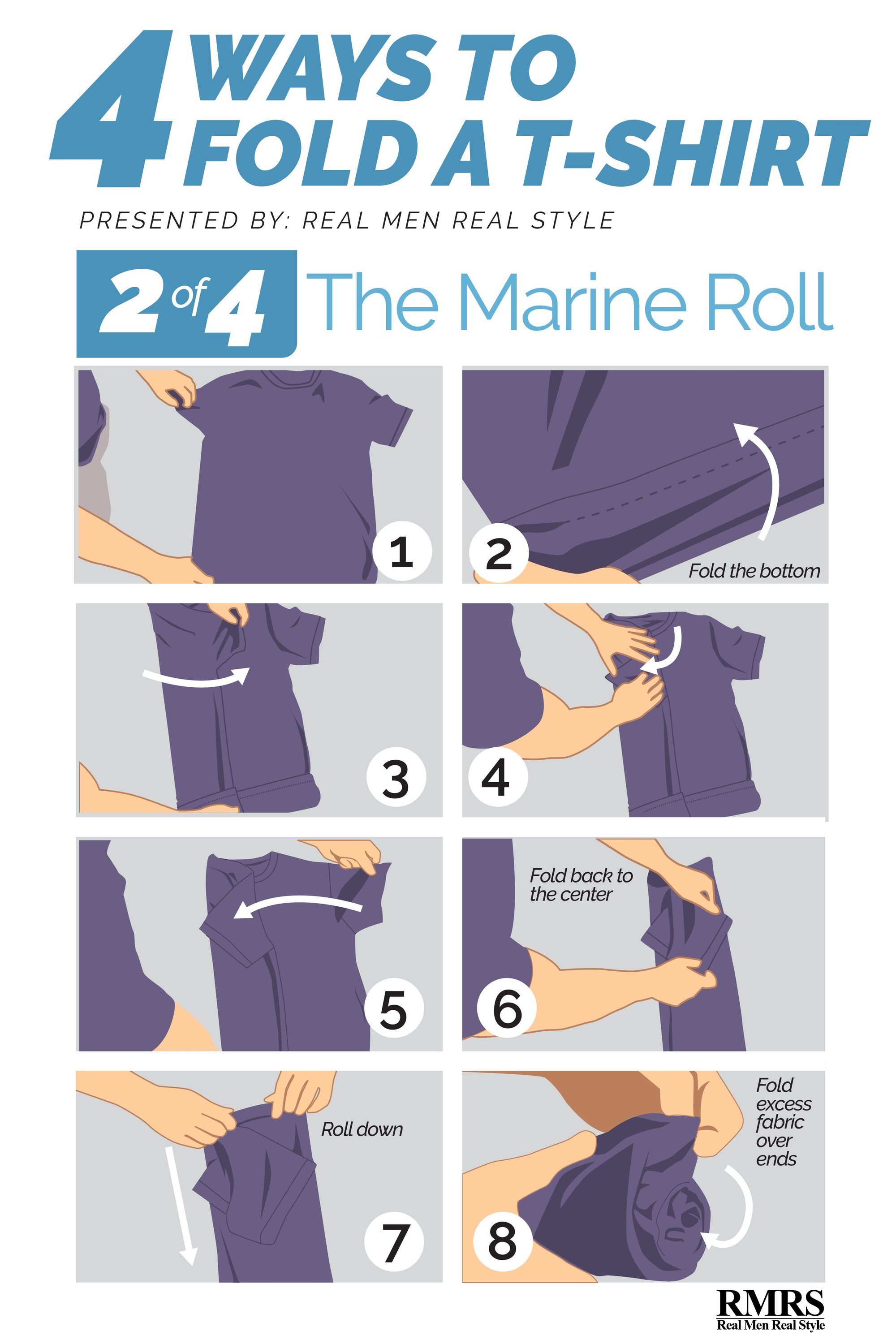Folding T-Shirts Marine Roll