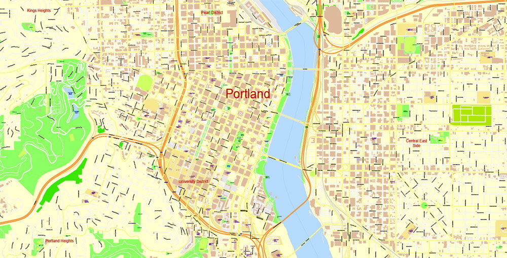 travel maps of Portland