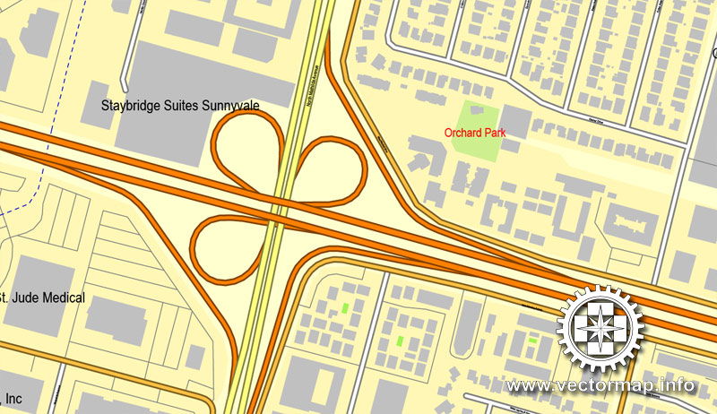 Detailed Map of Palo Alto, CA