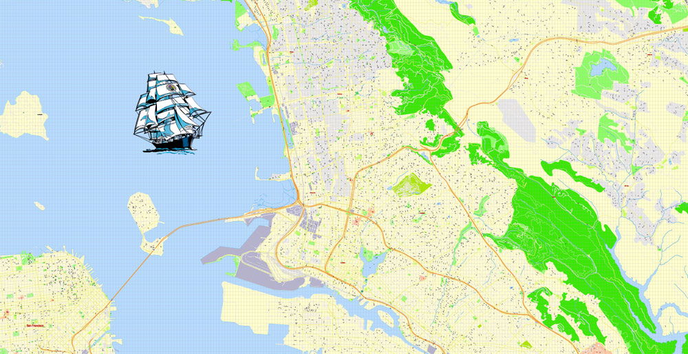 Oakland map for travellers