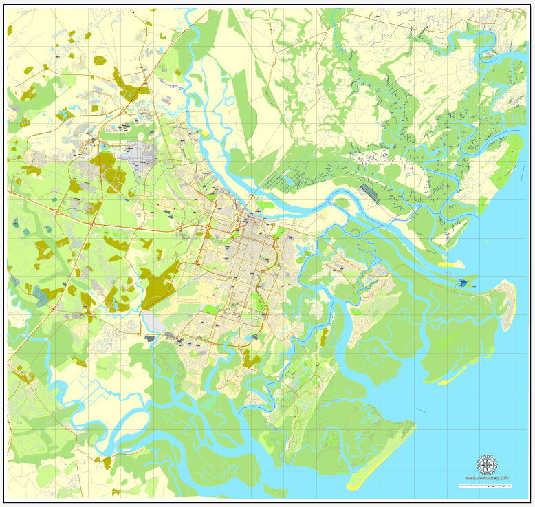 Savannah (Georgia) detailed maps