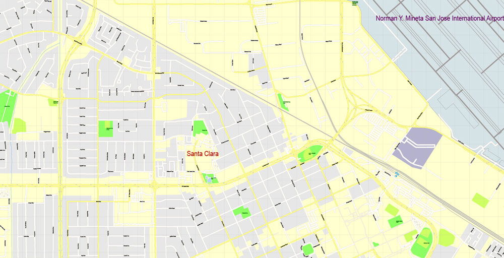 santa clara printable map