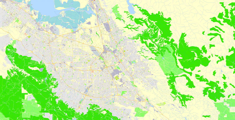 Santa Clara, California maps