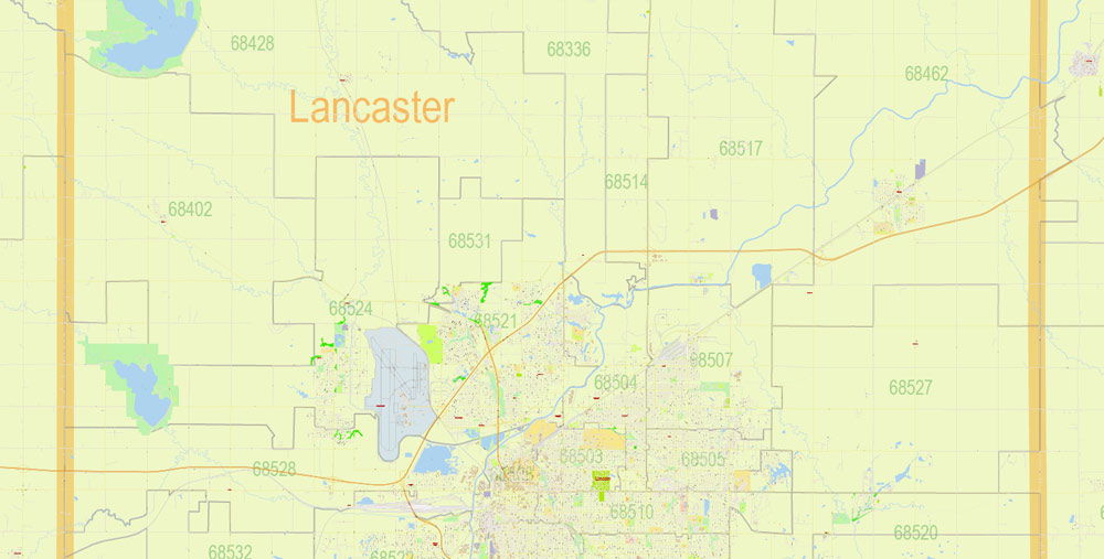 Lancaster county map