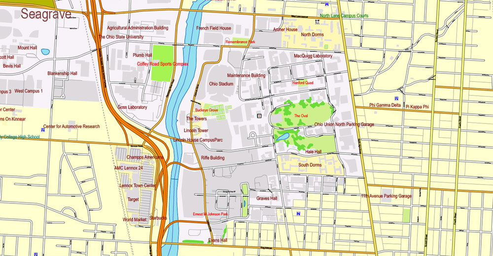 Columbus travelling map