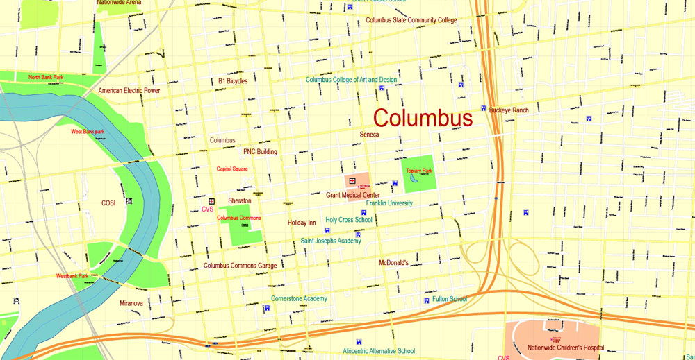 Columbus maps for travelling