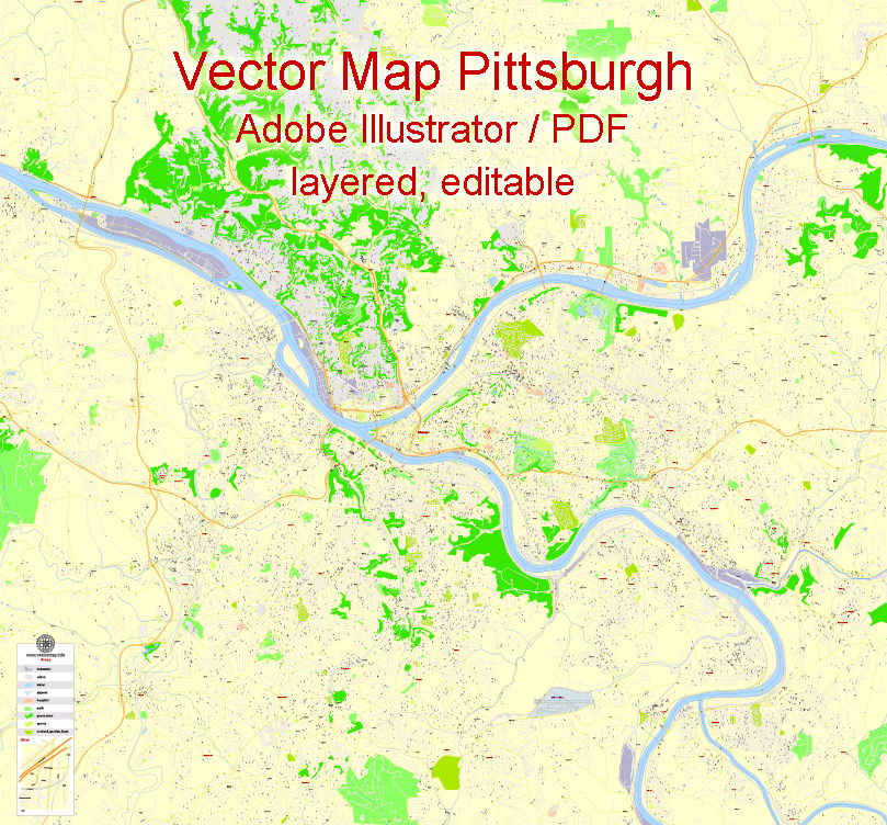 Pittsburgh printable maps