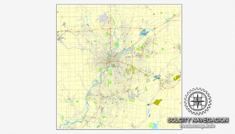 Dayton (Ohio) vector maps