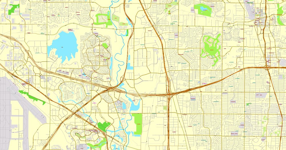 Dallas maps for printing