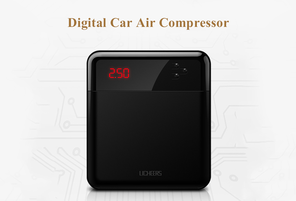 Portable 30 Cylinder Inflatable Pump Electric Tire Inflator 12V Auto Boat Digital Car Air Compressor with Light