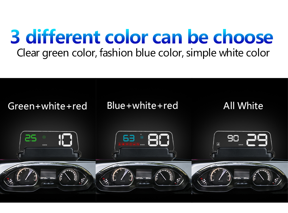 Car C500 5 inch OBD2 HUD Head-up Display Smart Computer Digital Fuel Consumption Speed Warning System