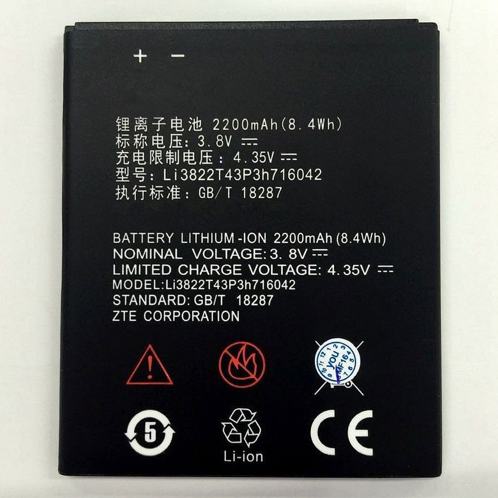 ZTE LI3822T43P3H716042 Laptop Akku