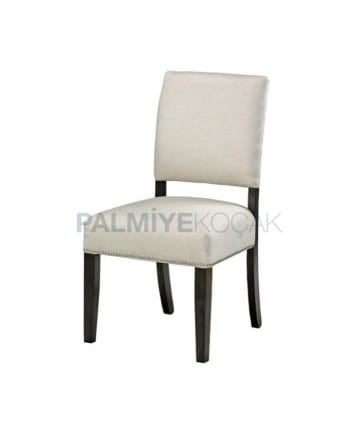 Gri Kumaş Döşemeli Modern Ahşap Sandalye