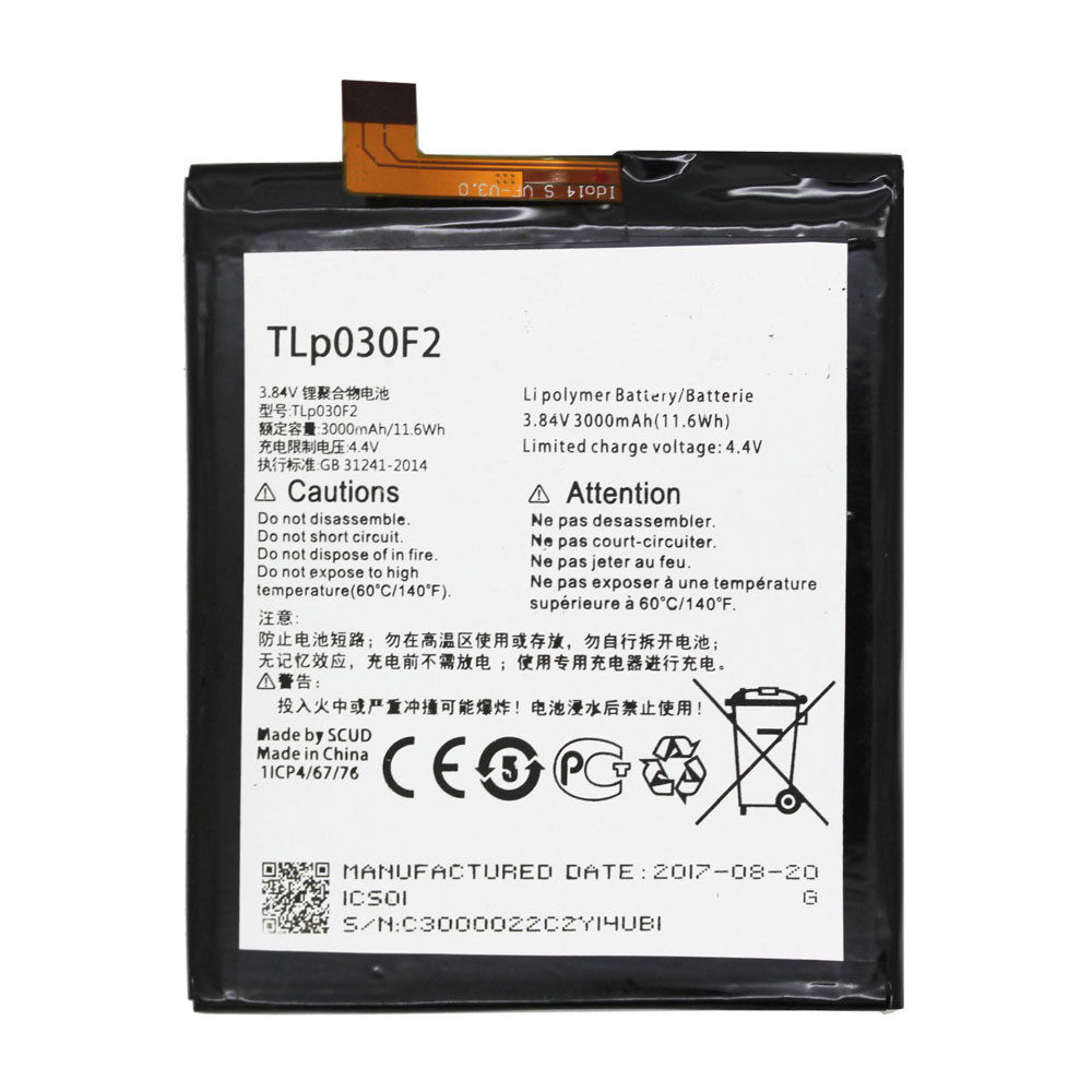 3000MAH/11.6Wh 3.84V/4.4V TLP030F2 Replacement Battery