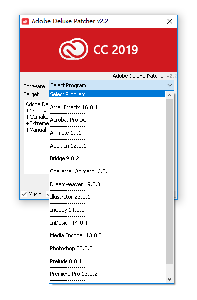 Win版 Adobe CC 2019 通用脱机破解工具