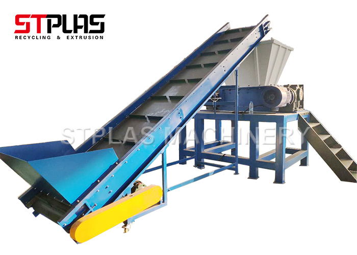 wood tray double shaft shredder and crusher machine